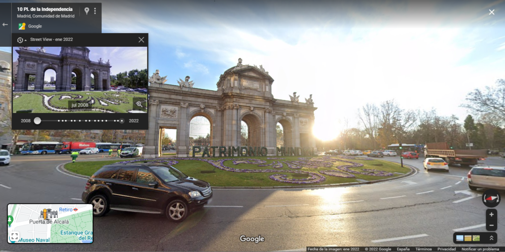 Historia del Street View de la Puerta de Alcalá
