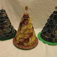 arbol de navidad con capsulas de cafe